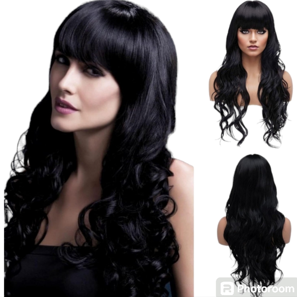 Long Curly Wavy Wigs for Women Ladies Synthetic Full Hair